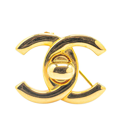 シャネル ココマーク ターンロック ブローチ ゴールド メッキ レディース CHANEL 【中古】
