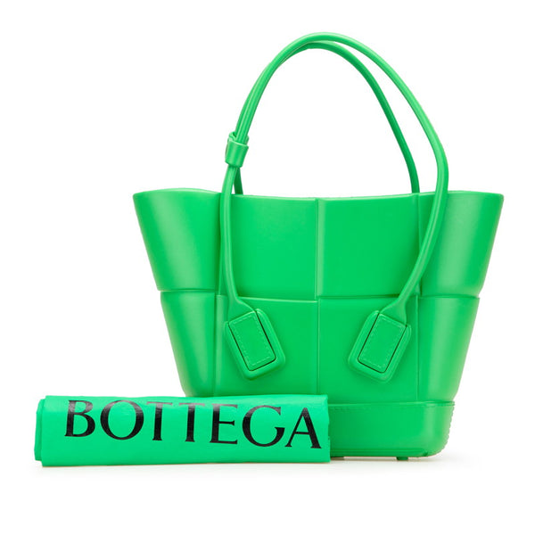 ボッテガヴェネタ マキシイントレチャート アルコ ハンドバッグ グリーン ラバー レディース BOTTEGAVENETA 【中古】