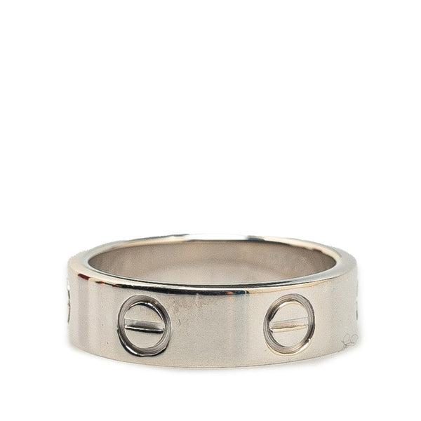 カルティエ K18WG ホワイトゴールド ラブリング 指輪 #51 レディース CARTIER 11号 【中古】