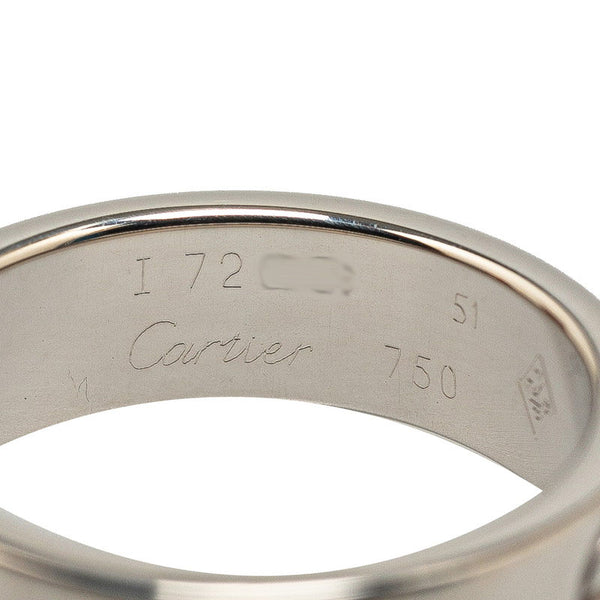 カルティエ K18WG ホワイトゴールド ラブリング 指輪 #51 レディース CARTIER 11号 【中古】