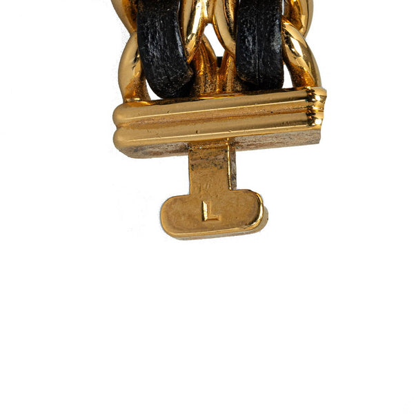 シャネル プルミエール 腕時計 サイズ：L H0001 クオーツ ブラック文字盤 メッキ レディース CHANEL 【中古】