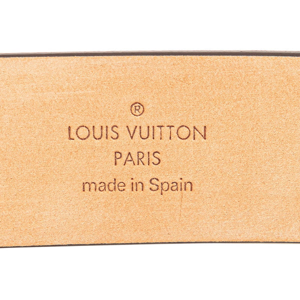 ルイ ヴィトン サンチュールキャレ ベルト ブラウン レザー メッキ レディース LOUIS VUITTON 【中古】