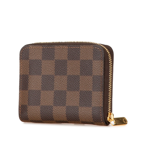 ルイ ヴィトン ダミエ ジッピー コインパース コインケース N63070 ブラウン PVC レザー レディース LOUIS VUITTON 【中古】
