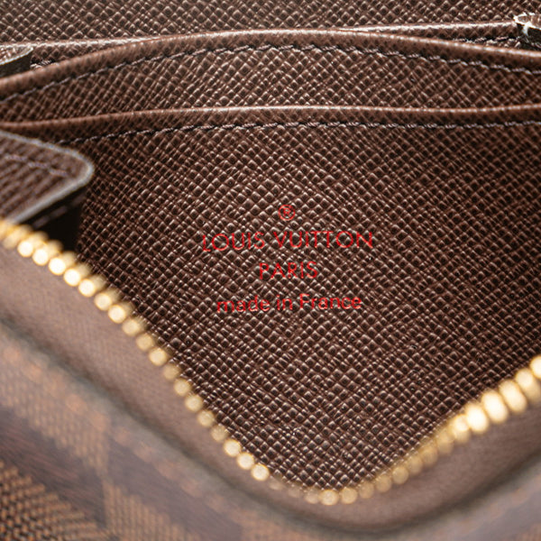ルイ ヴィトン ダミエ ジッピー コインパース コインケース N63070 ブラウン PVC レザー レディース LOUIS VUITTON 【中古】