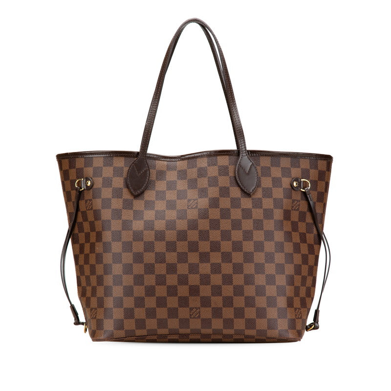 ルイ ヴィトン ダミエ ネヴァーフルMM ショルダーバッグ トートバッグ N51105 ブラウン PVC レザー レディース LOUIS VUITTON 【中古】