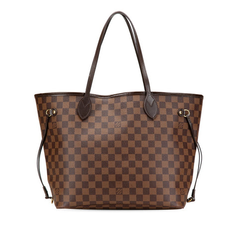 ルイ ヴィトン ダミエ ネヴァーフルMM ショルダーバッグ トートバッグ N51105 ブラウン PVC レザー レディース LOUIS VUITTON 【中古】