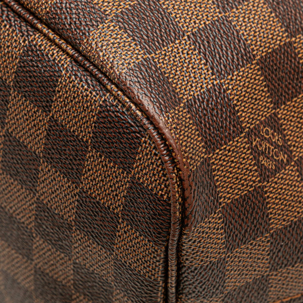 ルイ ヴィトン ダミエ ネヴァーフルMM ショルダーバッグ トートバッグ N51105 ブラウン PVC レザー レディース LOUIS VUITTON 【中古】