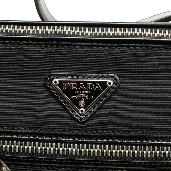 プラダ 三角ロゴプレート ハンドバッグ ワンショルダーバッグ BN1834 ブラック ナイロン レザー レディース PRADA 【中古】