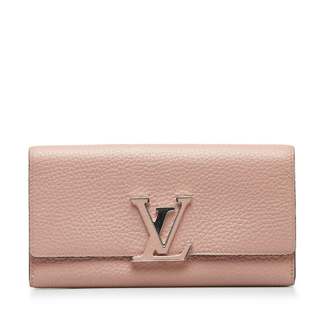 ルイ ヴィトン ポルトフォイユ カプシーヌ 長財布 M61250 マグノリア ピンク トリヨンレザー レディース LOUIS VUITTON 【中古】