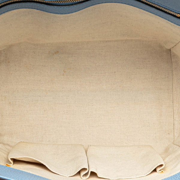 グッチ スウィング トートバッグ ショルダーバッグ 354408 ライトブルー レザー レディース GUCCI 【中古】