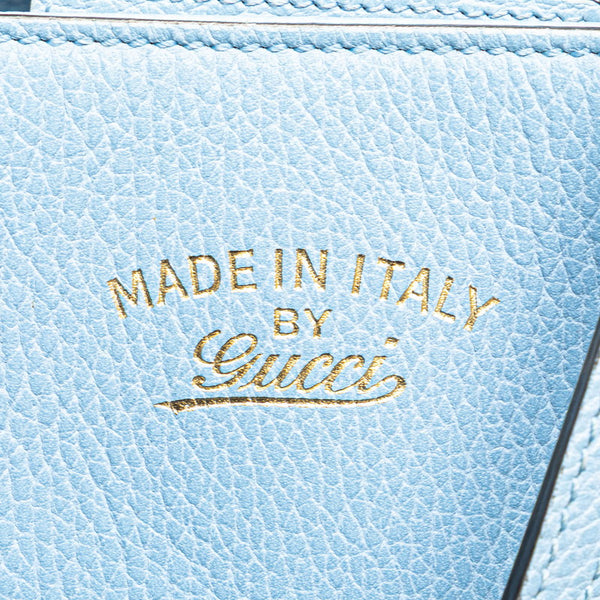 グッチ スウィング トートバッグ ショルダーバッグ 354408 ライトブルー レザー レディース GUCCI 【中古】