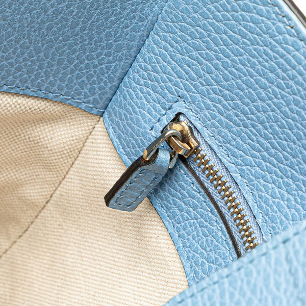 グッチ スウィング トートバッグ ショルダーバッグ 354408 ライトブルー レザー レディース GUCCI 【中古】