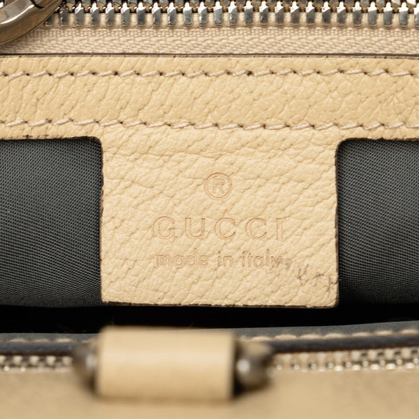 グッチ GGナイロン オブザグリッド ロングトート ハンドバッグ ショルダーバッグ 2WAY 630355 グレー ベージュ ナイロン レザー レディース GUCCI 【中古】