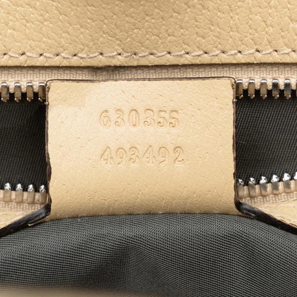 グッチ GGナイロン オブザグリッド ロングトート ハンドバッグ ショルダーバッグ 2WAY 630355 グレー ベージュ ナイロン レザー レディース GUCCI 【中古】