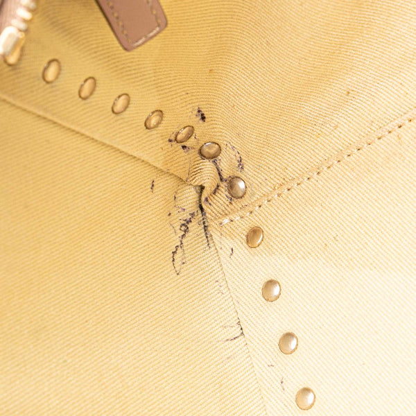 ヴァレンチノ ロックスタッズ ハンドバッグ ショルダーバッグ 2WAY グレージュ  レザー レディース Valentino 【中古】
