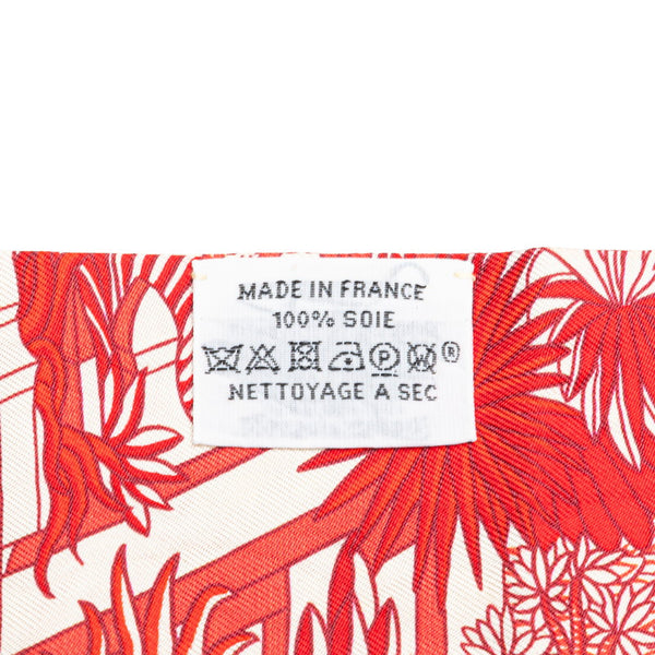エルメス ツイリー ANIMAPOLIS スカーフ レッド マルチカラー シルク レディース HERMES 【中古】