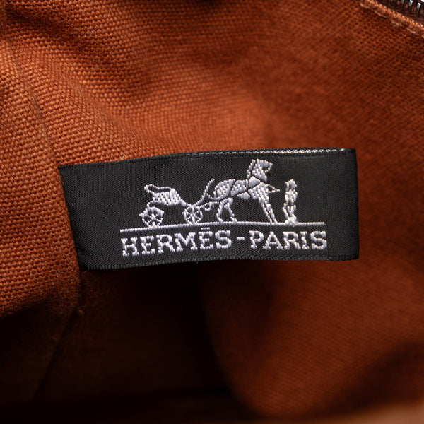 エルメス サクソーPM ショルダーバッグ ブラウン トワルアッシュ レディース HERMES 【中古】