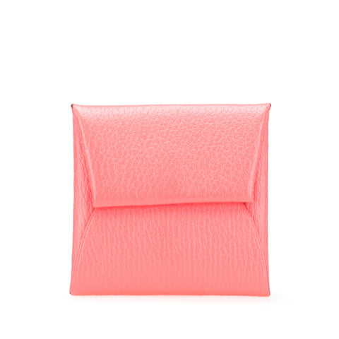 エルメス バスティア コインケース ローズアザレ ピンク シェーブル レディース HERMES 【中古】