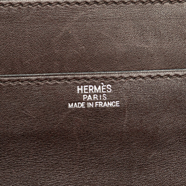 エルメス ドゴンMM 長財布 カードケース ブラウン スイフト レディース HERMES 【中古】