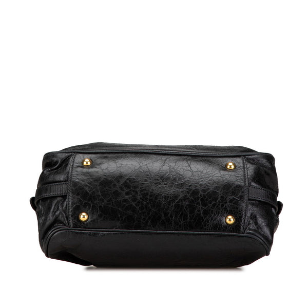 ミュウミュウ ハンドバッグ ショルダーバッグ 2WAY ブラック レザー レディース MIUMIU 【中古】