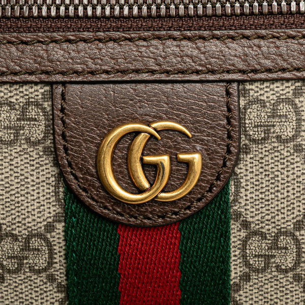 グッチ GGスプリーム オフィディア シェリーライン ボディバッグ ウエストバッグ ショルダーバッグ 574796 ベージュ ブラウン PVC レザー レディース GUCCI 【中古】