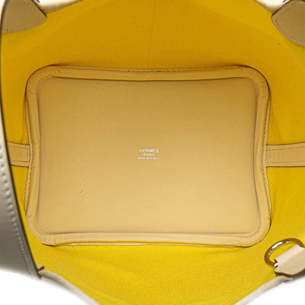 エルメス ピコタンロック カーゴ PM ハンドバッグ ジョーヌシトロン ナタ スイフト トワルゴエラン レディース HERMES 【中古】