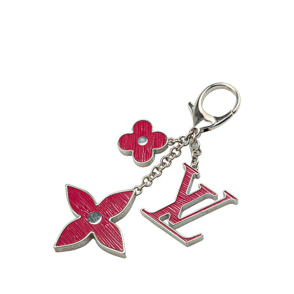 ルイ ヴィトン ビジューサック フルール ドゥ エピ チャーム キーホルダー M65224 ワインレッド メタル レディース LOUIS VUITTON 【中古】
