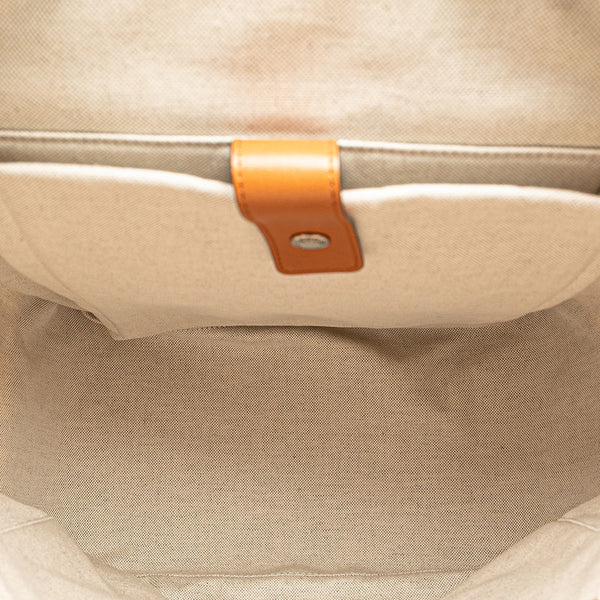 グッチ インターロッキングG リュック バックパック 696013 ブラウン ベージュ レッド ナイロン レザー レディース GUCCI 【中古】