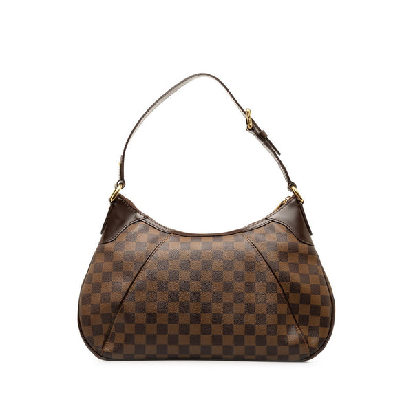ルイ ヴィトン ダミエ テムズGM ショルダーバッグ N48181 ブラウン PVC レザー レディース LOUIS VUITTON 【中古】