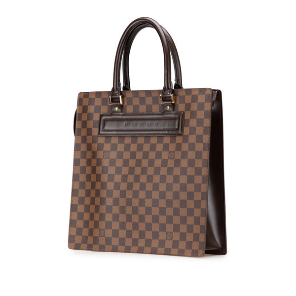 ルイ ヴィトン ダミエ ヴェニスGM トートバッグ ハンドバッグ N51146 ブラウン PVC レザー レディース LOUIS VUITTON 【中古】