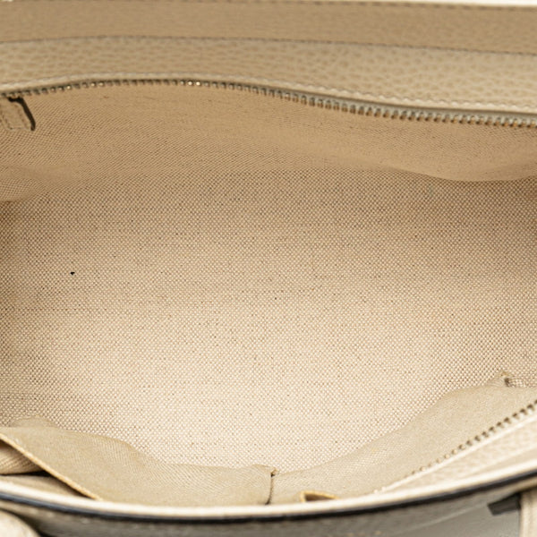 グッチ スウィング ミニ ハンドバッグ ショルダーバッグ 2WAY 368827 ホワイト ベージュ レザー レディース GUCCI 【中古】