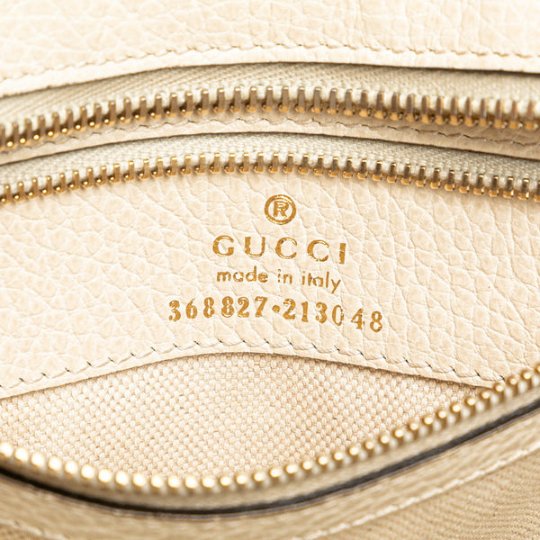 グッチ スウィング ミニ ハンドバッグ ショルダーバッグ 2WAY 368827 ホワイト ベージュ レザー レディース GUCCI 【中古】