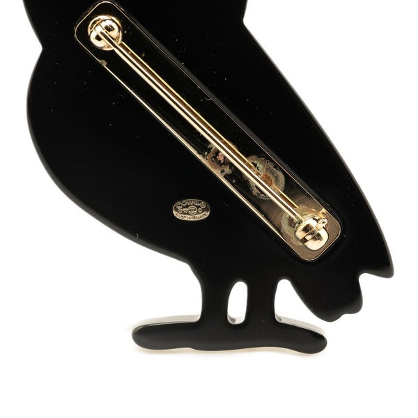 シャネル ココマーク フクロウ ラインストーン ブローチ ピンク プラスチック レディース CHANEL 【中古】