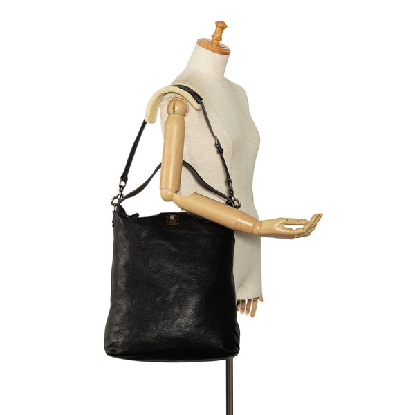 セリーヌ トートバッグ ショルダーバッグ 2WAY ブラック レザー レディース CELINE 【中古】