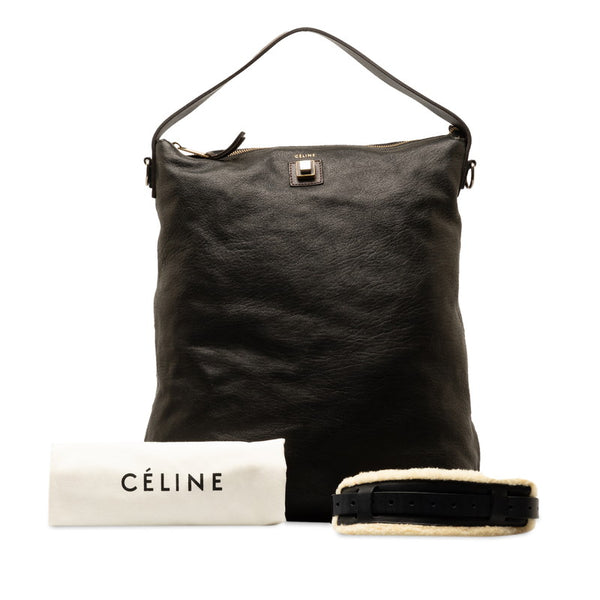 セリーヌ トートバッグ ショルダーバッグ 2WAY ブラック レザー レディース CELINE 【中古】