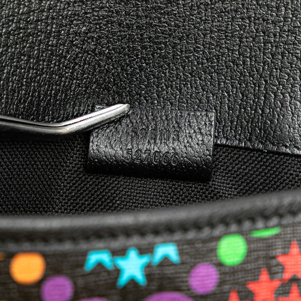 グッチ GGスプリーム サイケデリック ボディバッグ ウエストバッグ 598113 ブラック マルチカラー PVC レザー レディース GUCCI 【中古】