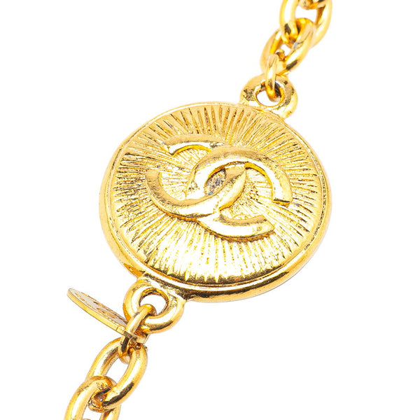 シャネル ココマーク チェーン ペンダントネックレス ゴールド メッキ レディース CHANEL 【中古】