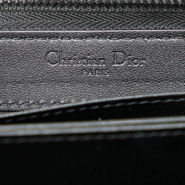 ディオール カナージュ レディディオール ラウンドファスナー 長財布  ブラック マルチカラー レザー レディース Dior 【中古】