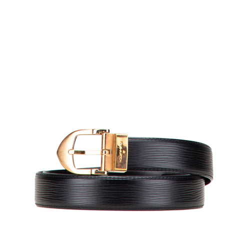 ルイ ヴィトン エピ サンチュール クラシック ベルト サイズ：44/110 M6832 ブラック ノワール レザー メンズ LOUIS VUITTON 【中古】