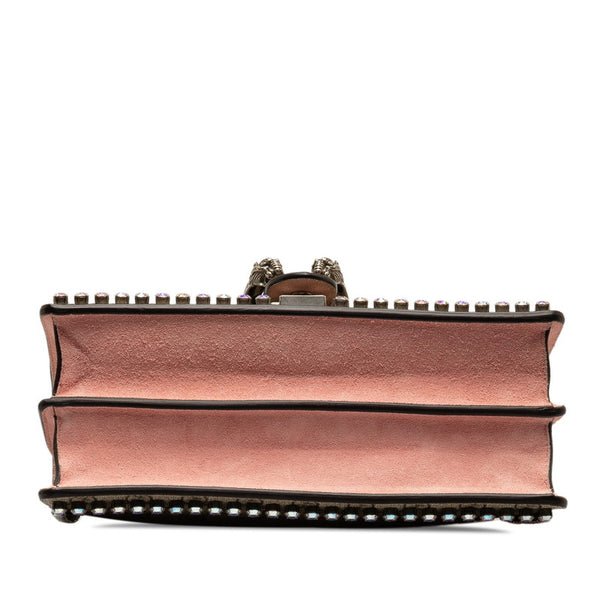 グッチ GGスプリーム ビジュー ディオニソス チェーン ショルダーバッグ 400249 ベージュ ピンク PVC スウェード レディース GUCCI 【中古】