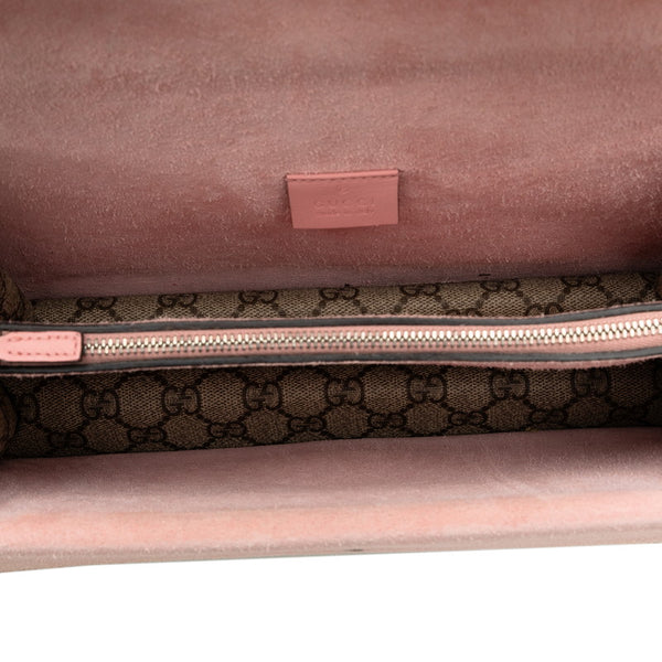 グッチ GGスプリーム ビジュー ディオニソス チェーン ショルダーバッグ 400249 ベージュ ピンク PVC スウェード レディース GUCCI 【中古】