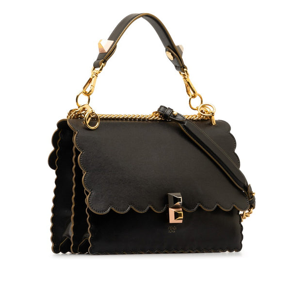 フェンディ ズッカ キャナイ ハンドバッグ ショルダーバッグ 2WAY 8BT283 ブラック マルチカラー レザー レディース FENDI 【中古】