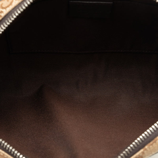 グッチ GGキャンバス ボディバッグ ウエストバッグ 449174 ベージュ ブラウン キャンバス レザー レディース GUCCI 【中古】