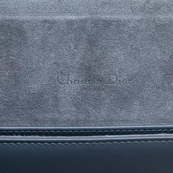ディオール カナージュ ショルダーバッグ ブルー グレー レザー レディース Dior 【中古】