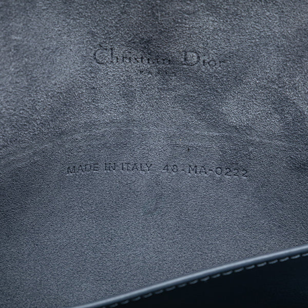 ディオール カナージュ ショルダーバッグ ブルー グレー レザー レディース Dior 【中古】