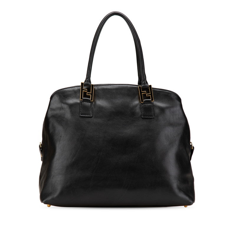 フェンディ セレリア ハンドバッグ ブラック レザー レディース FENDI 【中古】