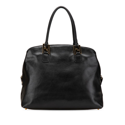 フェンディ セレリア ハンドバッグ ブラック レザー レディース FENDI 【中古】