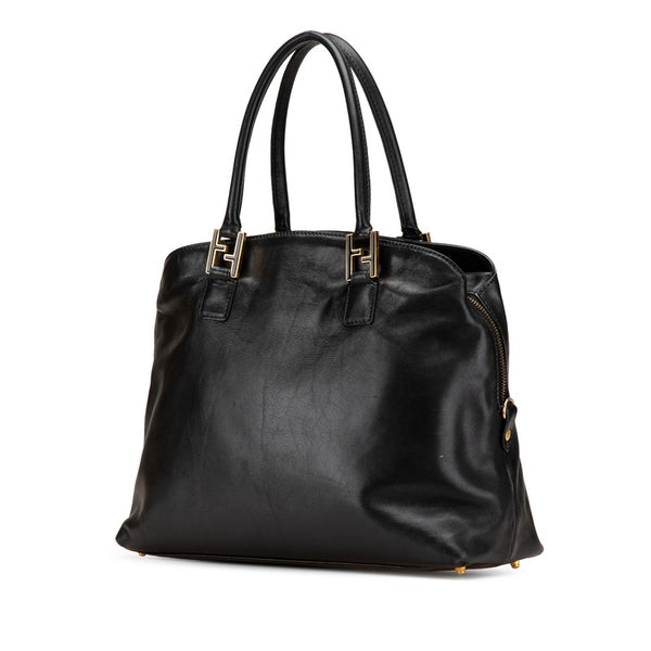 フェンディ セレリア ハンドバッグ ブラック レザー レディース FENDI 【中古】