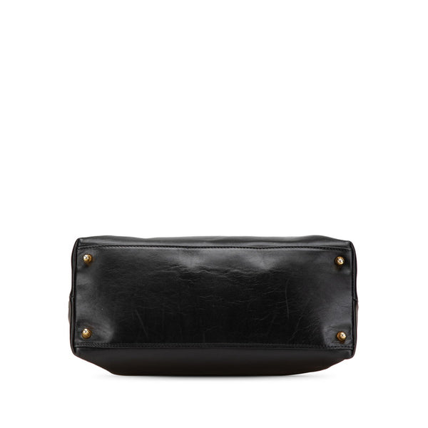 フェンディ セレリア ハンドバッグ ブラック レザー レディース FENDI 【中古】