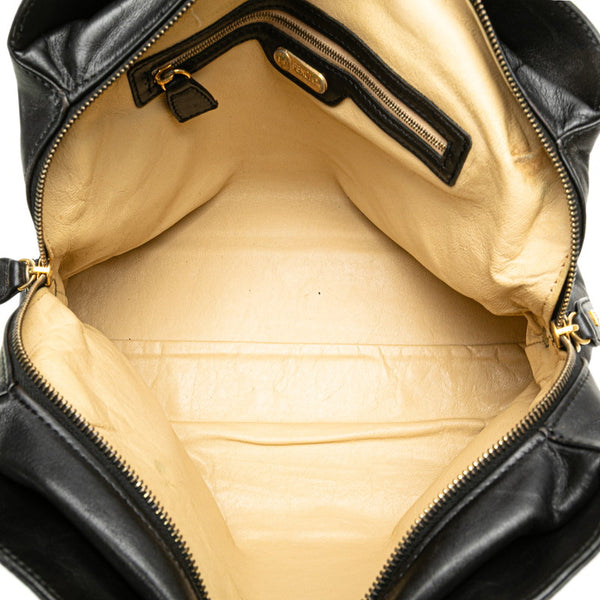 フェンディ セレリア ハンドバッグ ブラック レザー レディース FENDI 【中古】